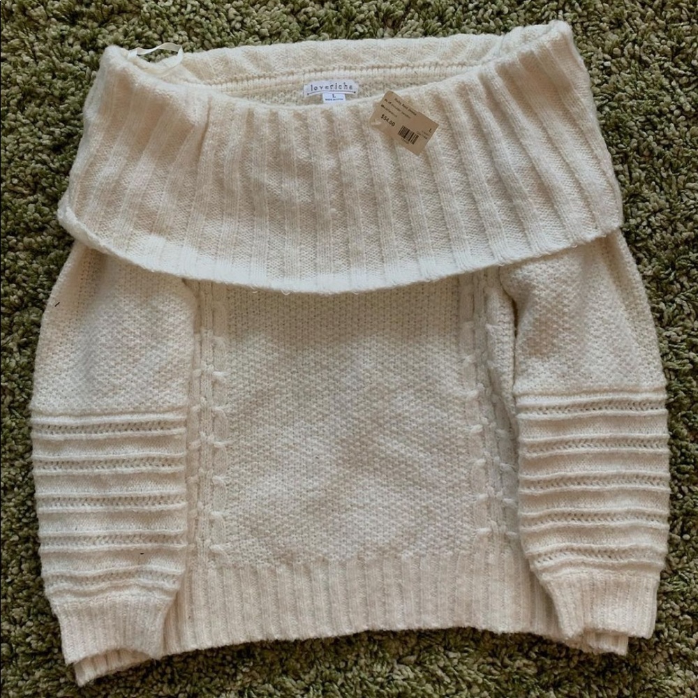 Ruby and Jenna off shoulder sweater originally $54
